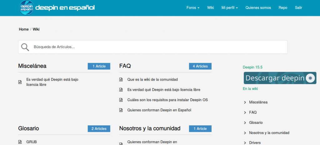 Wiki de Deepin en Español